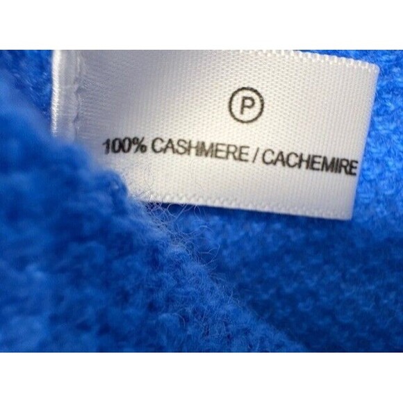 Cashmere  V Neck Soft Sweater Sz Small Blue Old Money - Picture 3 of 12